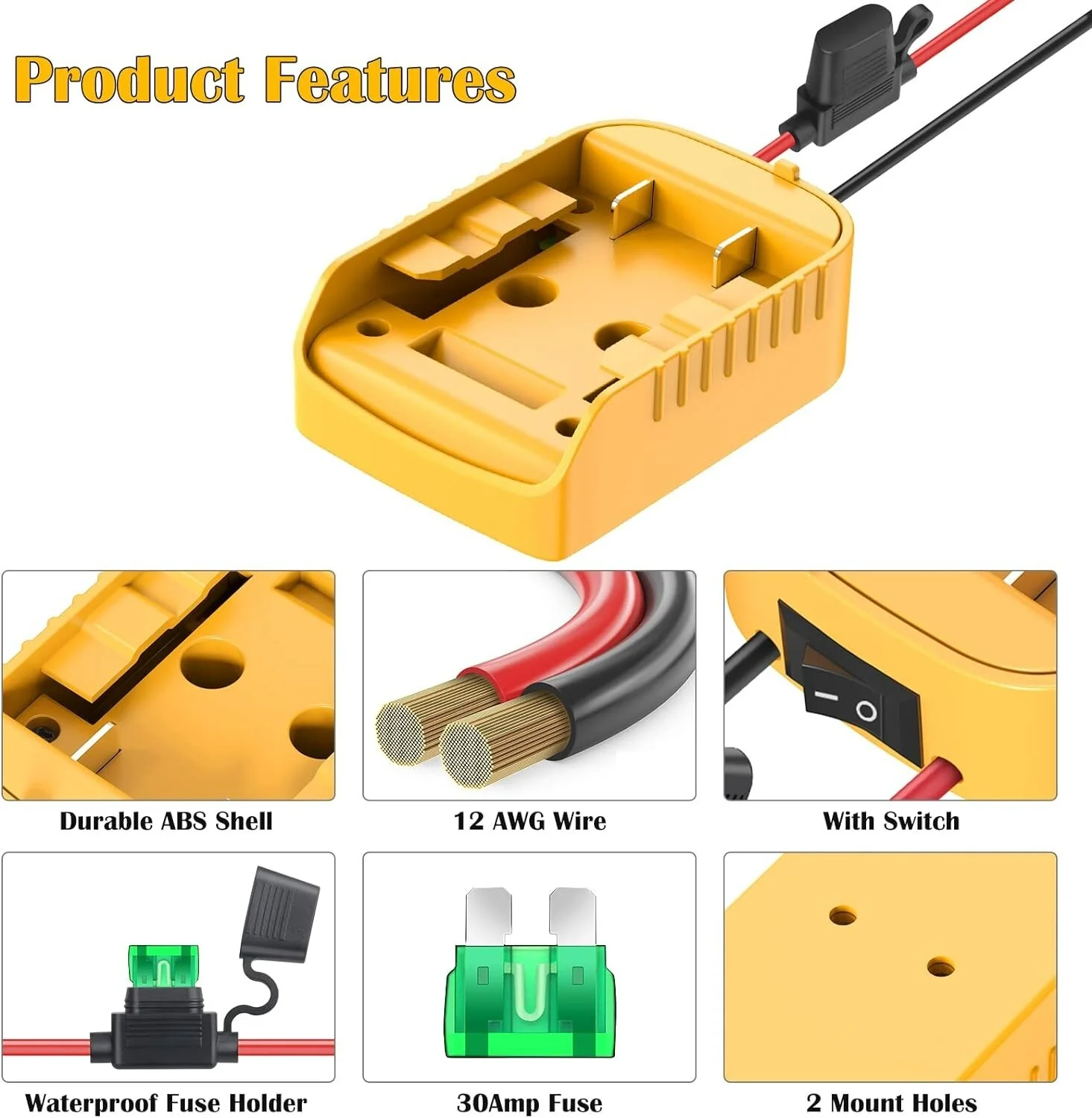Power Wheels Adapter Kit for 20V Dewalt Battery Compatibility - Image 3