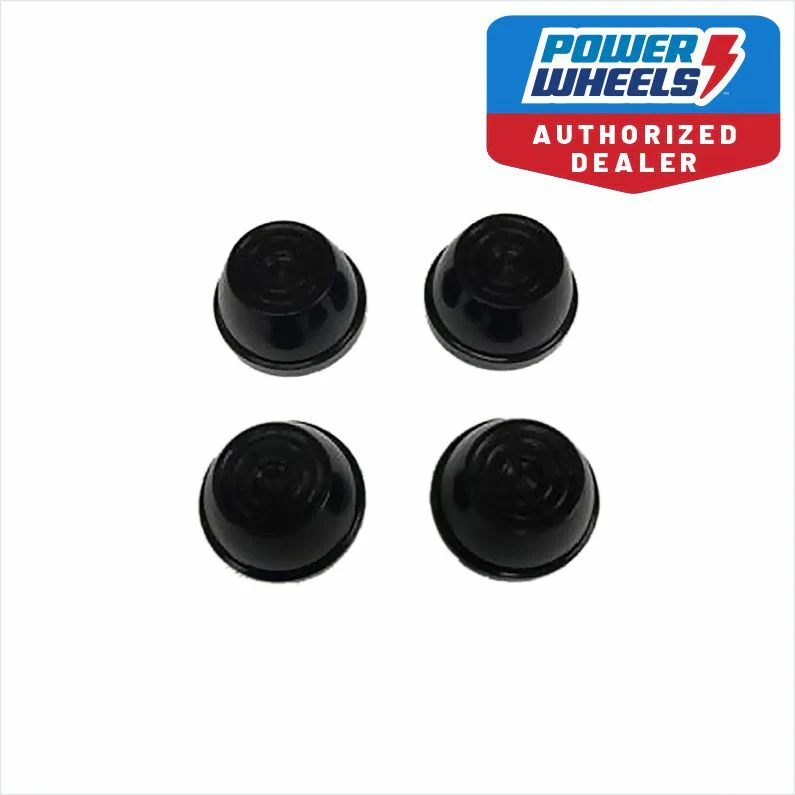 Power Wheels Barbie Princess Mustang 4-Pack 0.437 Cap Pieces Black Genuine - Image 3