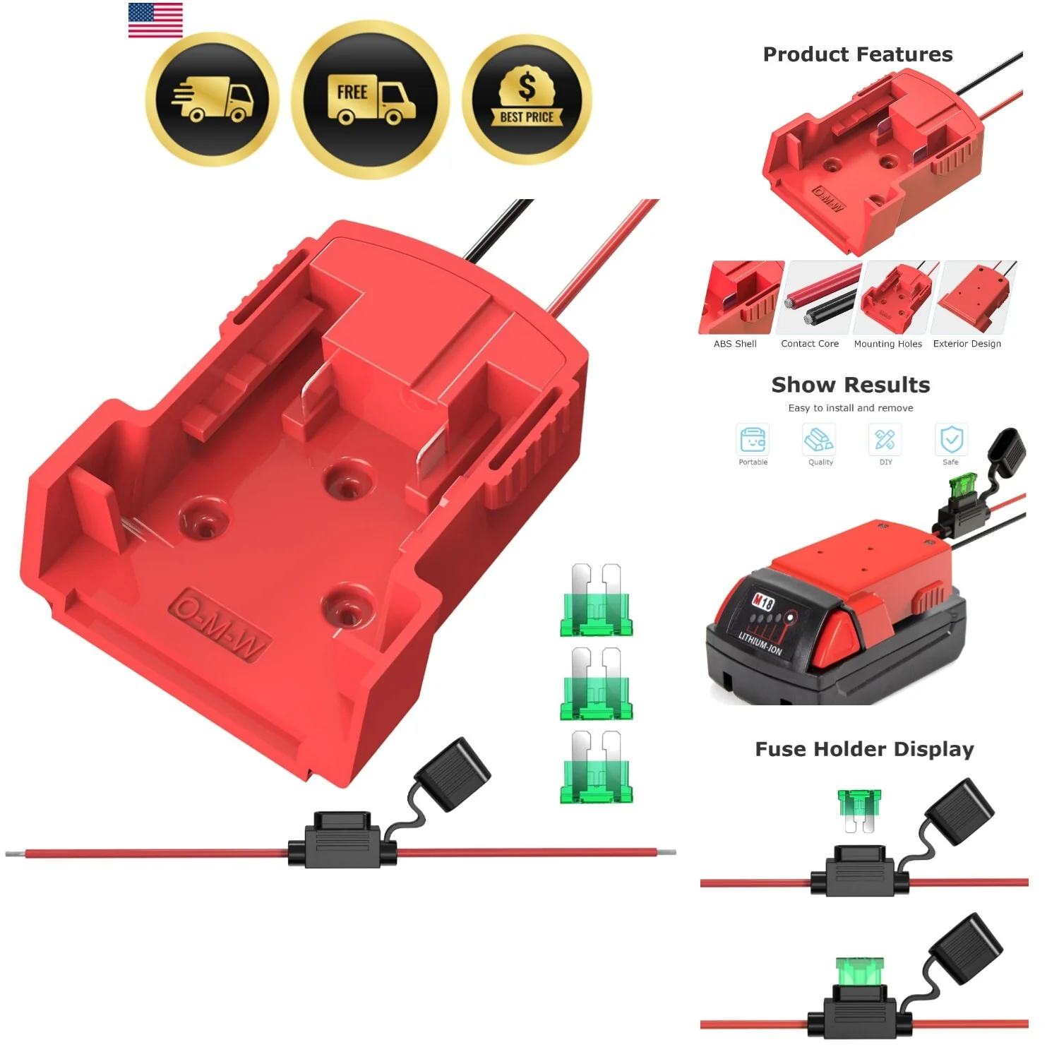 Power Wheels Battery Adapter Kit for 18V RC Toys and Robotics Conversion - Image 10