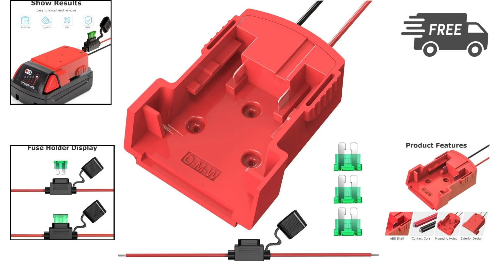 Power Wheels Battery Adapter Kit for 18V RC Toys and Robotics Conversion - Image 2