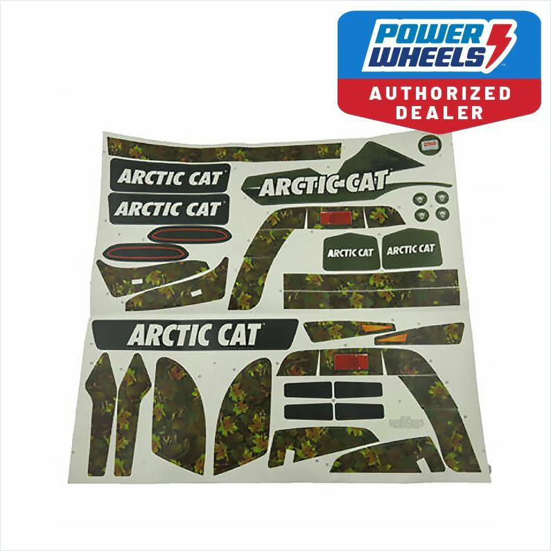 Power Wheels CGY61 Camo Arctic Cat Decal Label Sheet Genuine Fisher