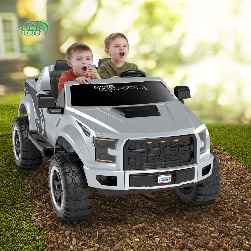 Power Wheels Ford F150 Raptor Electric-Powered Ride-On Truck with Sound Effects - Image 3