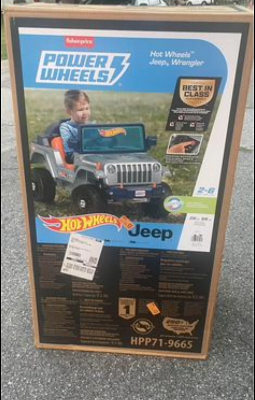Gray Hot Wheels Jeep Ride-On Power Wheels Vehicle - Image 3