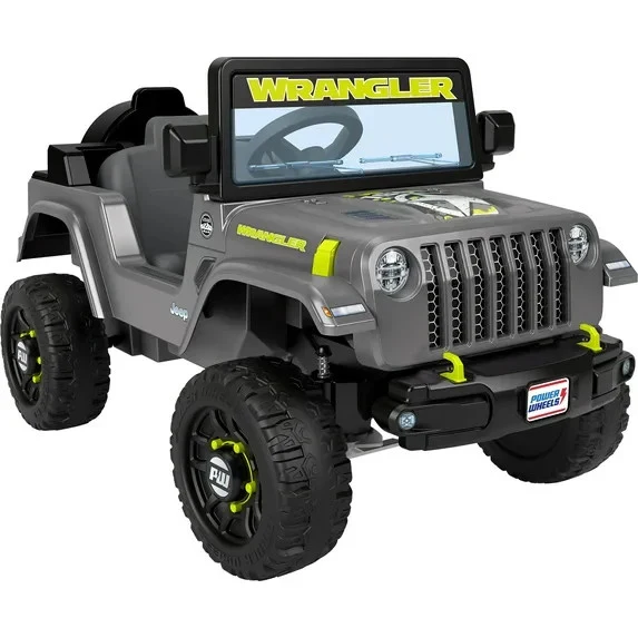 12V Battery-Powered Gray Jeep Wrangler Ride-On Vehicle for Ages 2+ - Image 5