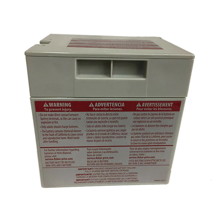 Hot Wheels Y8638 Jeep 12 Volt Gray Battery with 1-Year Warranty - Image 3