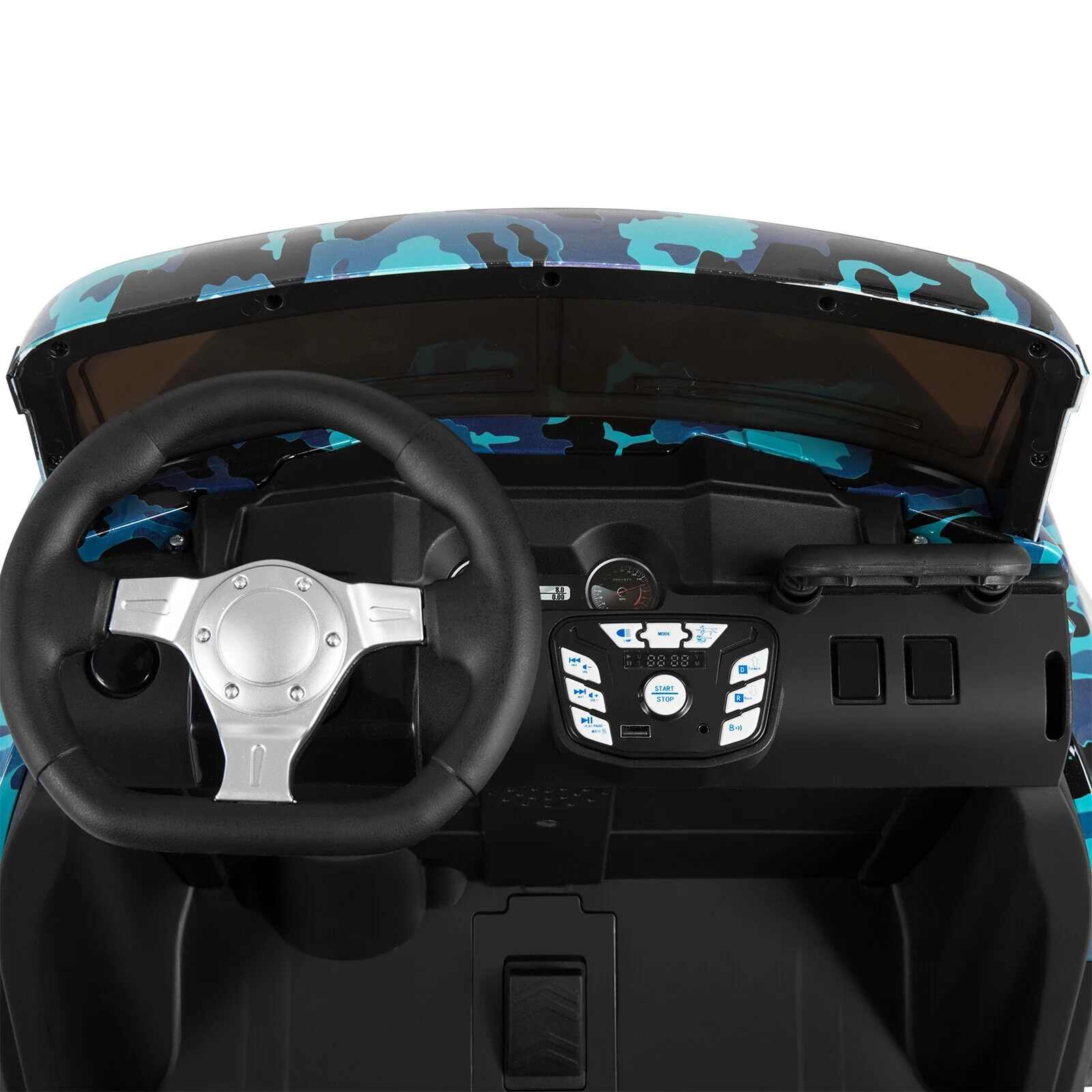 Powerful 24V 2-Seater Kids Ride On Dump Truck Tractor with Camo Design and 3 Speed Options, Includes Remote Control - Image 10