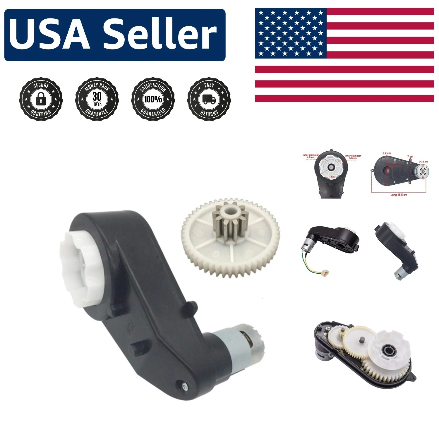 24V 30000RPM High-Power Motor with Gearbox for Kids Electric Cars - Image 9