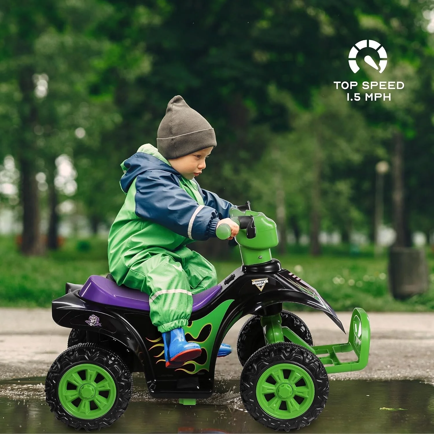 Powerful 6V Kids ATV Quad with Forward and Reverse Riding, Safe and Durable Design - Image 8