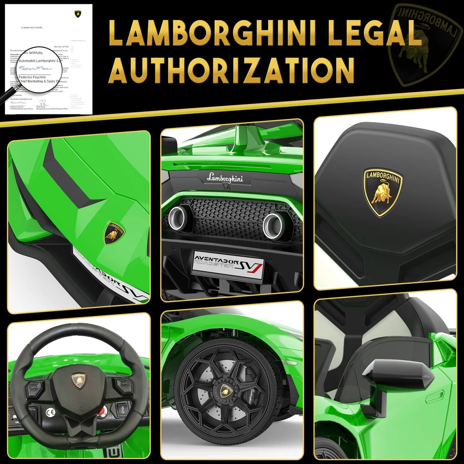 Premium 12V Electric Lamborghini Ride-On Car for Kids with Remote Control - Perfect Gift for Young Drivers - Image 31