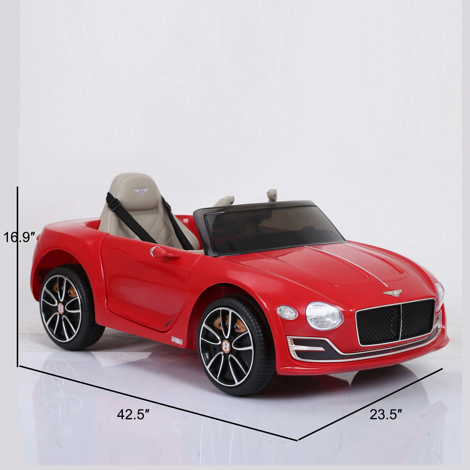 Premium 12V Kids Ride-On Car with Leather Seat and Battery Power - Bentley Inspired Design - Image 4