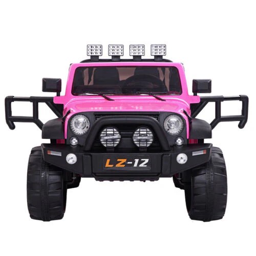 Premium 12V Pink Jeep Ride-On Toy with Remote Control for Kids - Rechargeable Battery, 4 mph Speed - Image 9