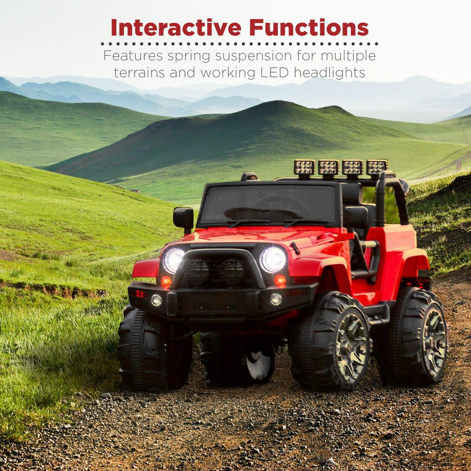 Premium 12V Ride-On Truck for Kids with 3 Speeds, LED Lights, Remote Control, and Bluetooth Connectivity - Image 4
