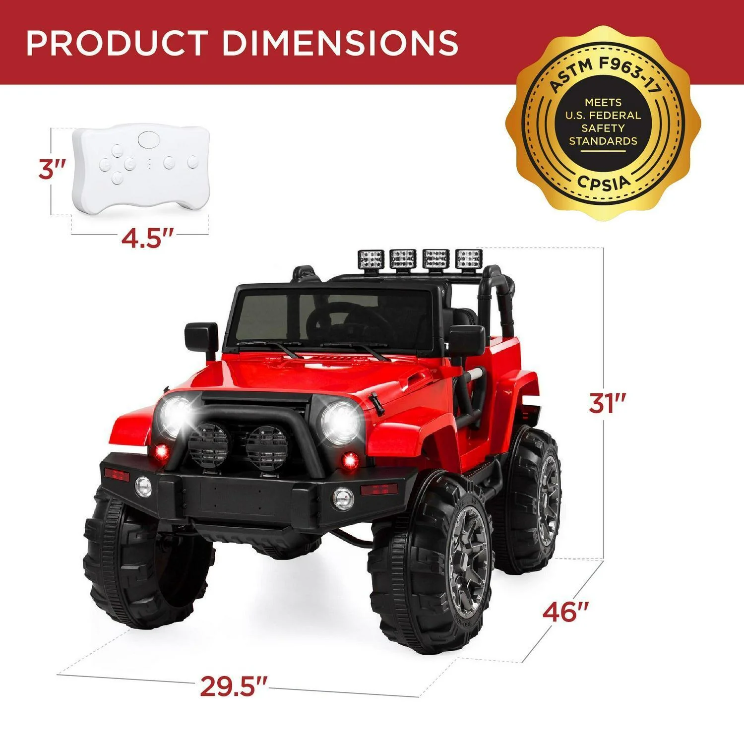 Premium 12V Ride-On Truck for Kids with 3 Speeds, LED Lights, Remote Control, and Bluetooth Connectivity - Image 7