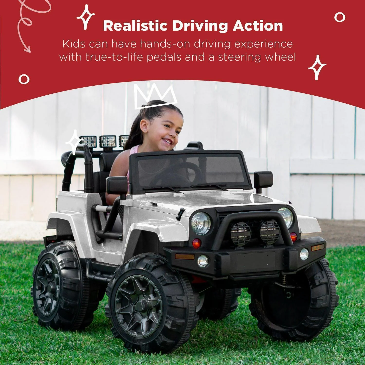 Premium 12V Ride-On Truck for Kids with 3 Speeds, LED Lights, Remote Control, and Bluetooth Connectivity - Image 9