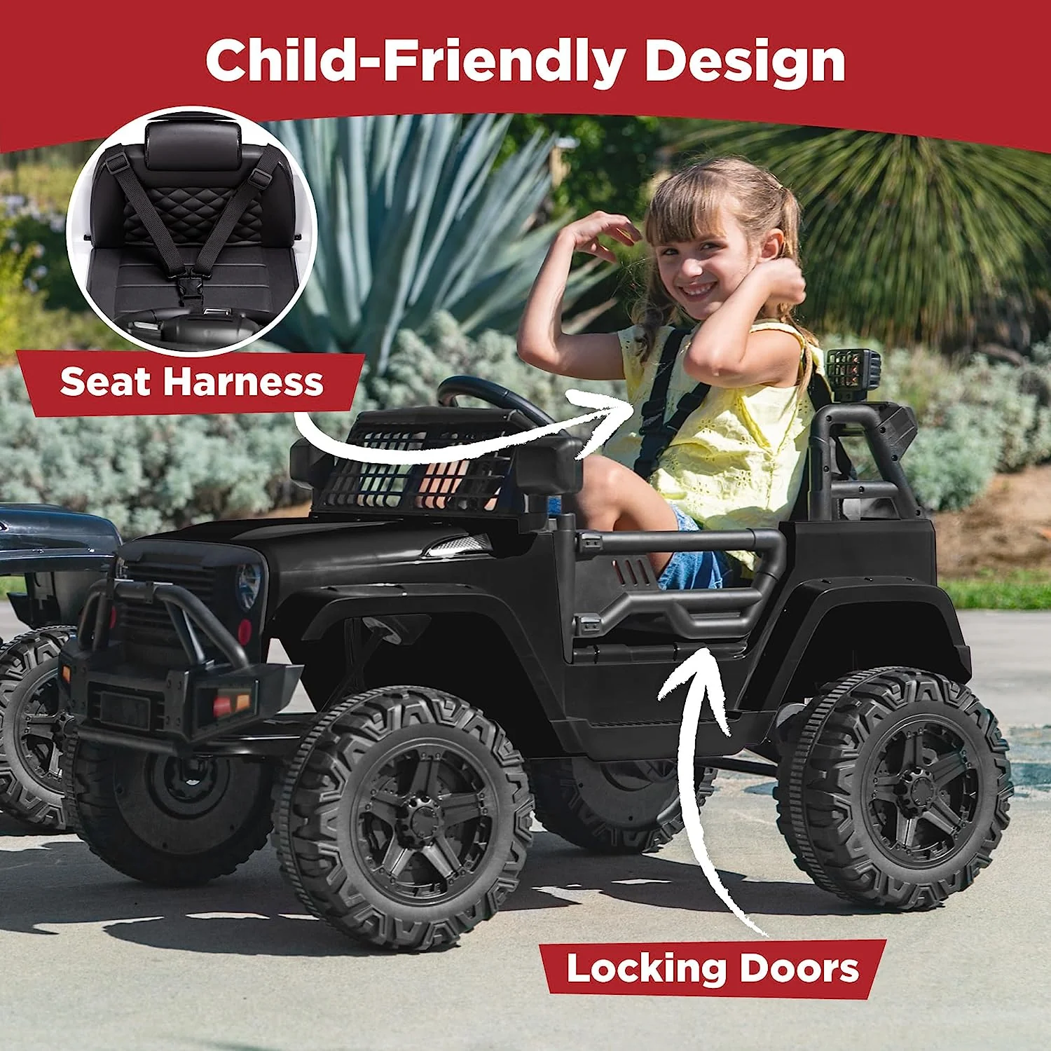 Premium 12V Ride-On Truck for Kids with Remote Control, Spring Suspension, and LED Lights - Image 6