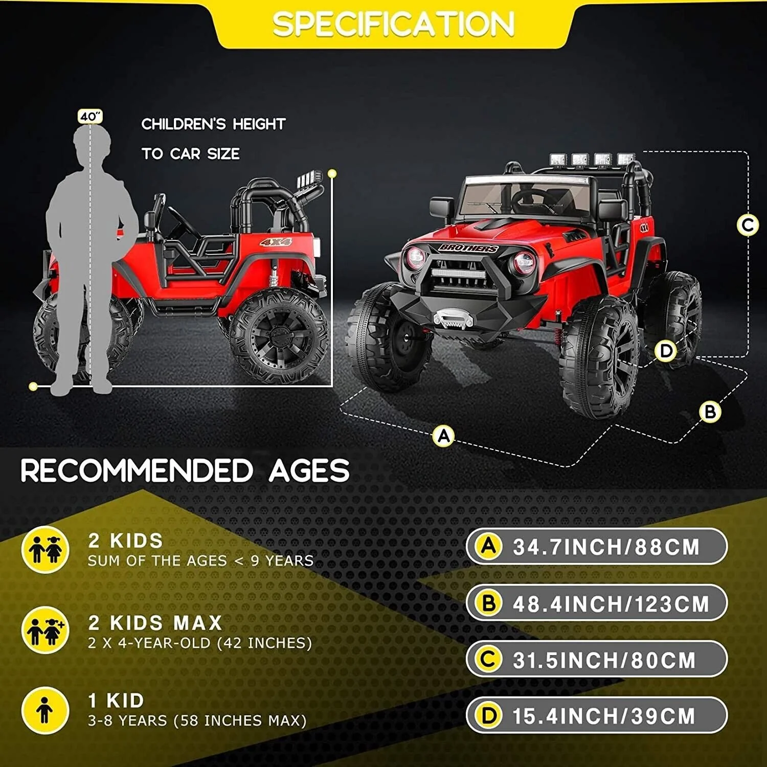 Premium 24V Electric Kids Ride On Jeep with Remote Control and Bluetooth Connectivity - Image 5
