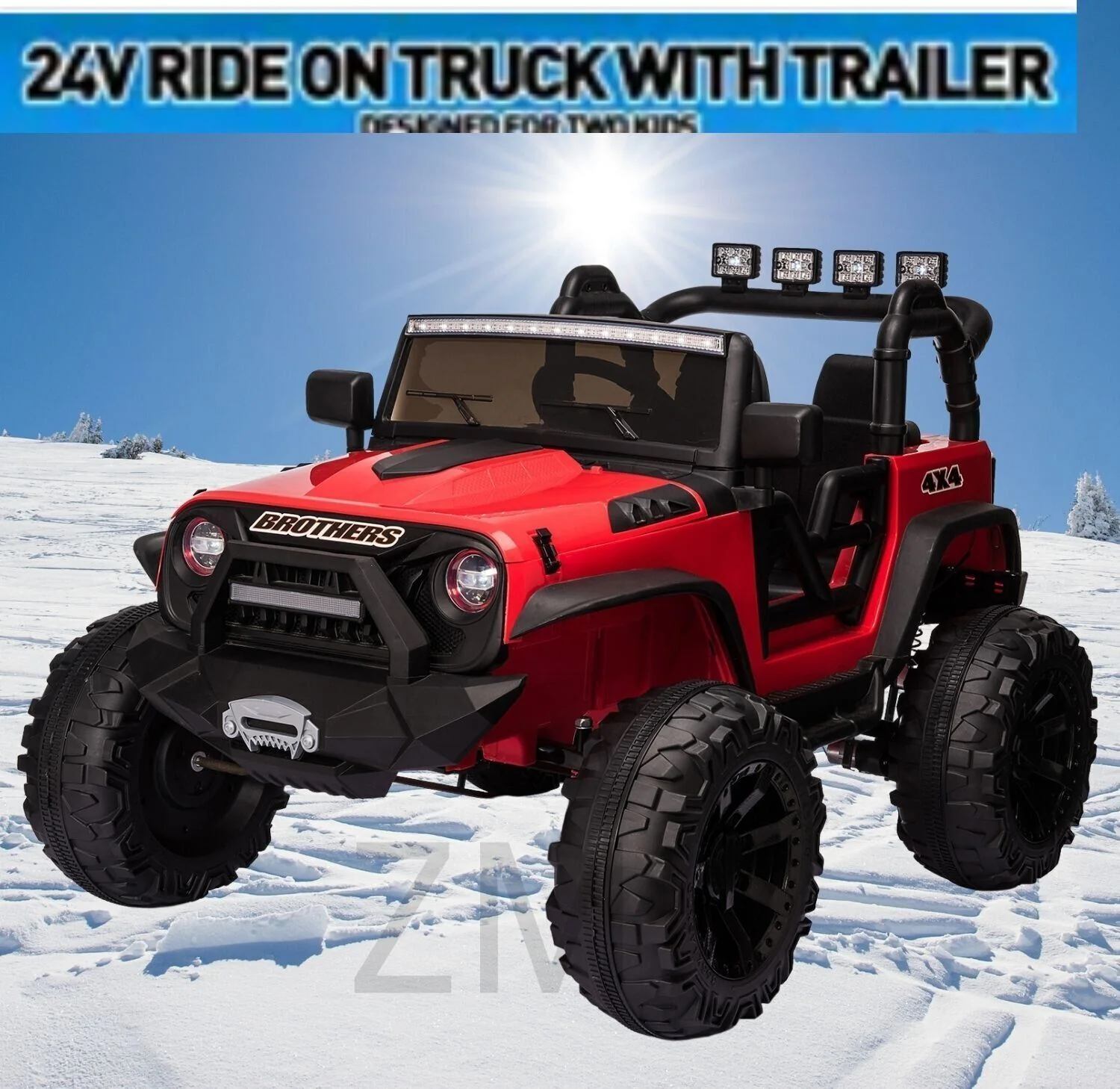Premium 24V Electric Kids Ride On Jeep with Remote Control and Bluetooth Connectivity - Image 7