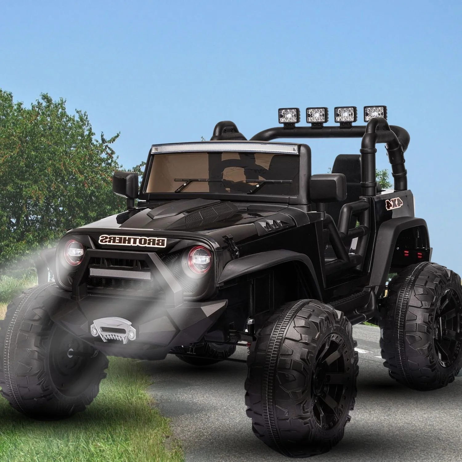 Premium 24V Electric Kids Ride-On Truck with MP3, LED Lights, and Remote Control - Seats 2 (400W) - Image 3