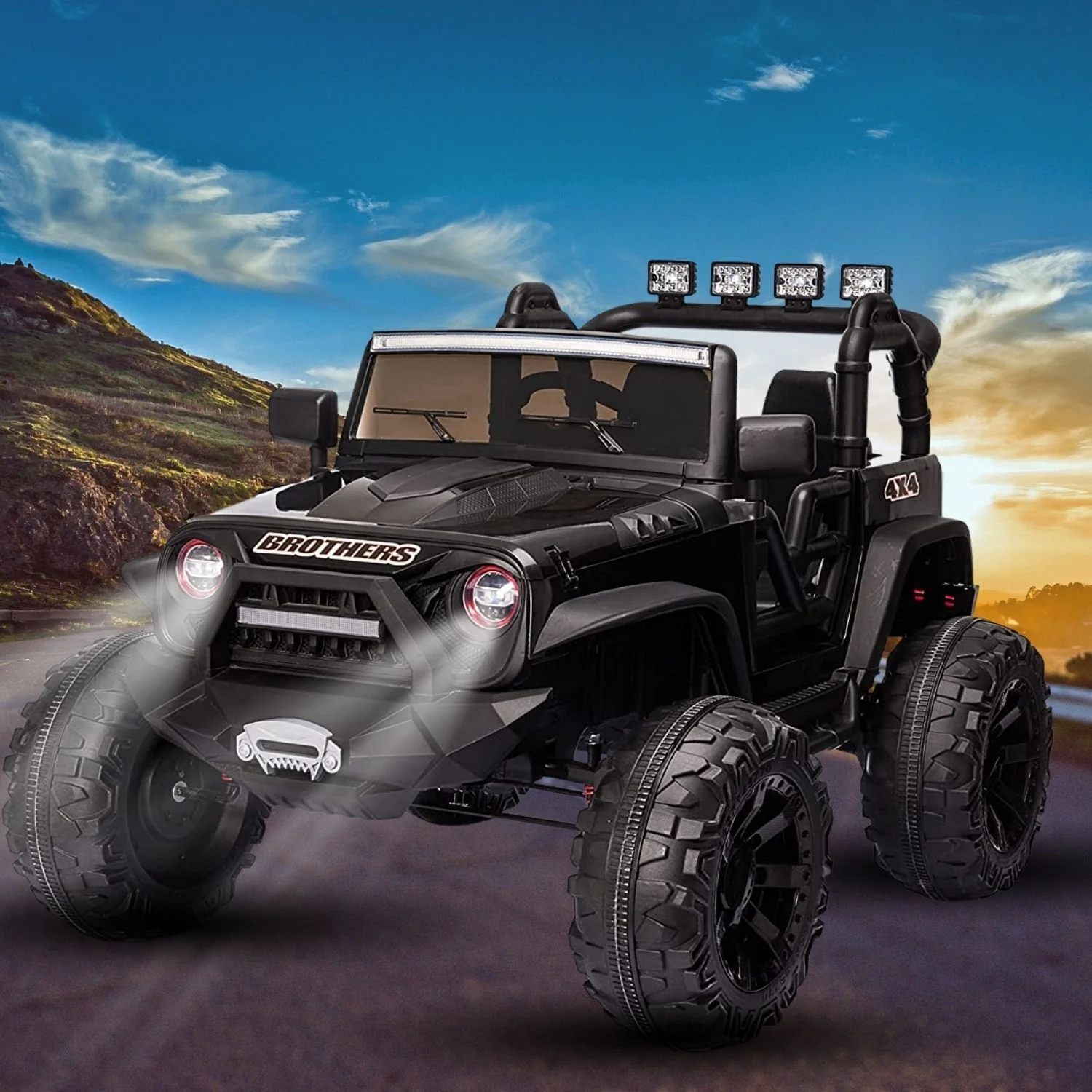 Premium 24V Electric Kids Ride-On Truck with MP3, LED Lights, and Remote Control - Seats 2 (400W) - Image 8