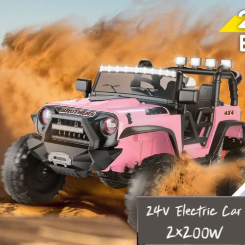 Premium 24V Electric Ride-On Jeep for Kids with Remote Control, LED Lights, MP3 Player, and Powerful 2x200W Motors - Image 2