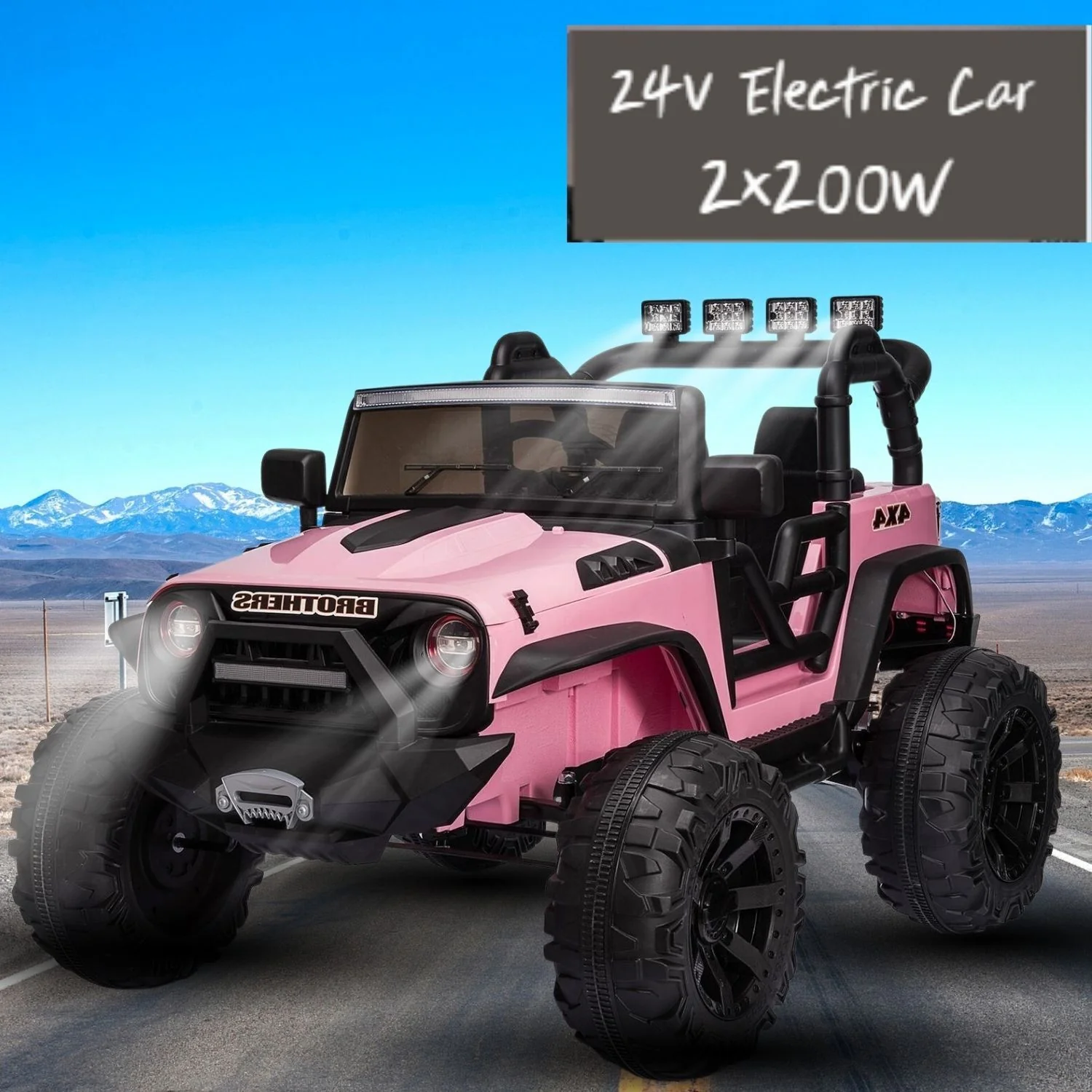 Premium 24V Electric Ride-On Jeep for Kids with Remote Control, LED Lights, MP3 Player, and Powerful 2x200W Motors - Image 5