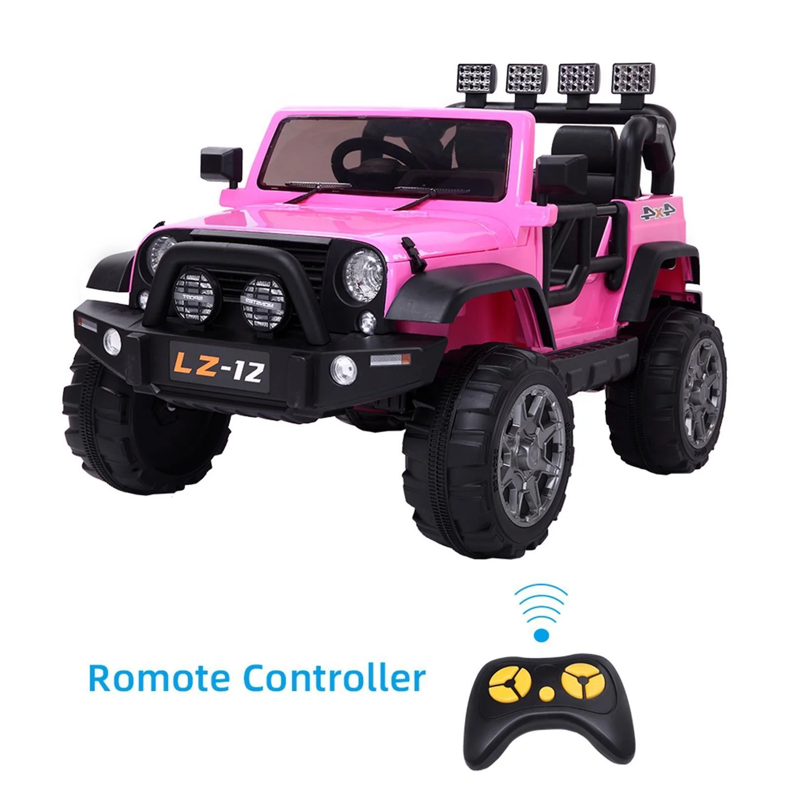 Premium Pink Kids Ride On Car with Seat Belt, Music, Lights, and Parental Remote Control - Image 2