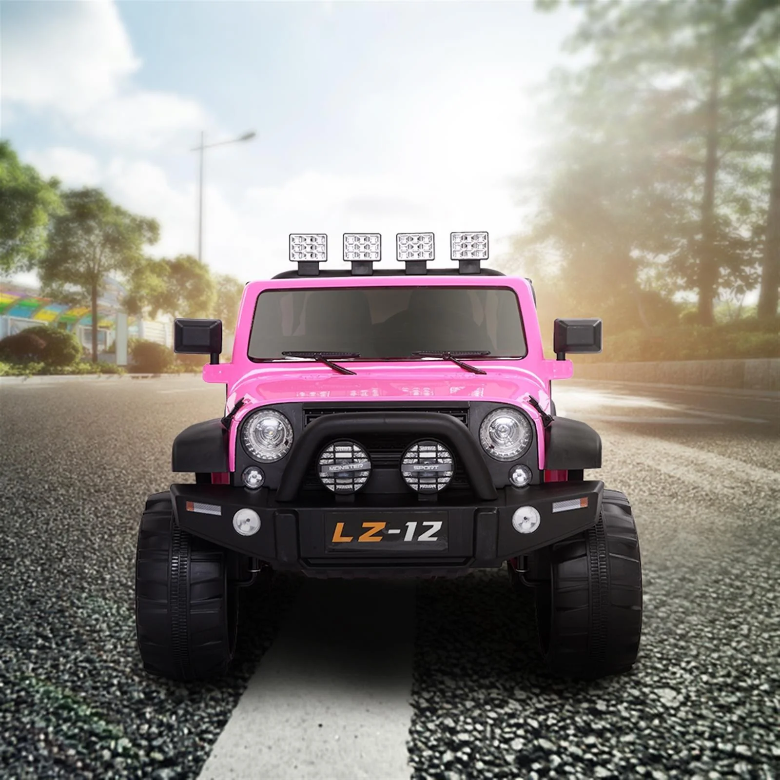 Premium Pink Kids Ride On Car with Seat Belt, Music, Lights, and Parental Remote Control - Image 9