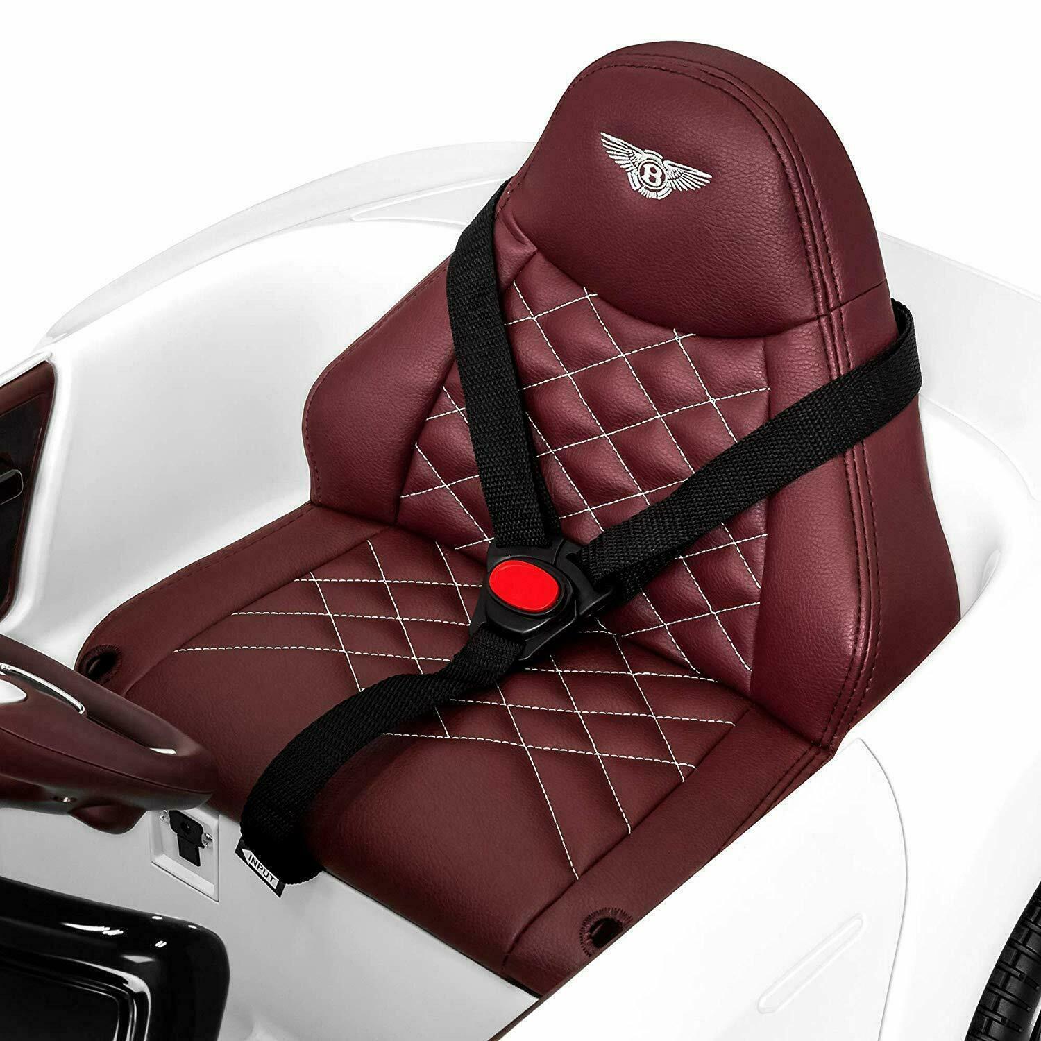 Premium White Bentley Style Kids Electric Ride On Car with Remote Control - Perfect Gift for Children - Image 5