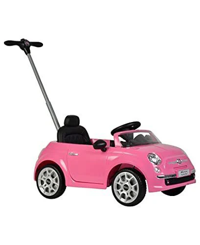 Pretty in Pink Fiat 500 Push Car for Little Ones - Image 2