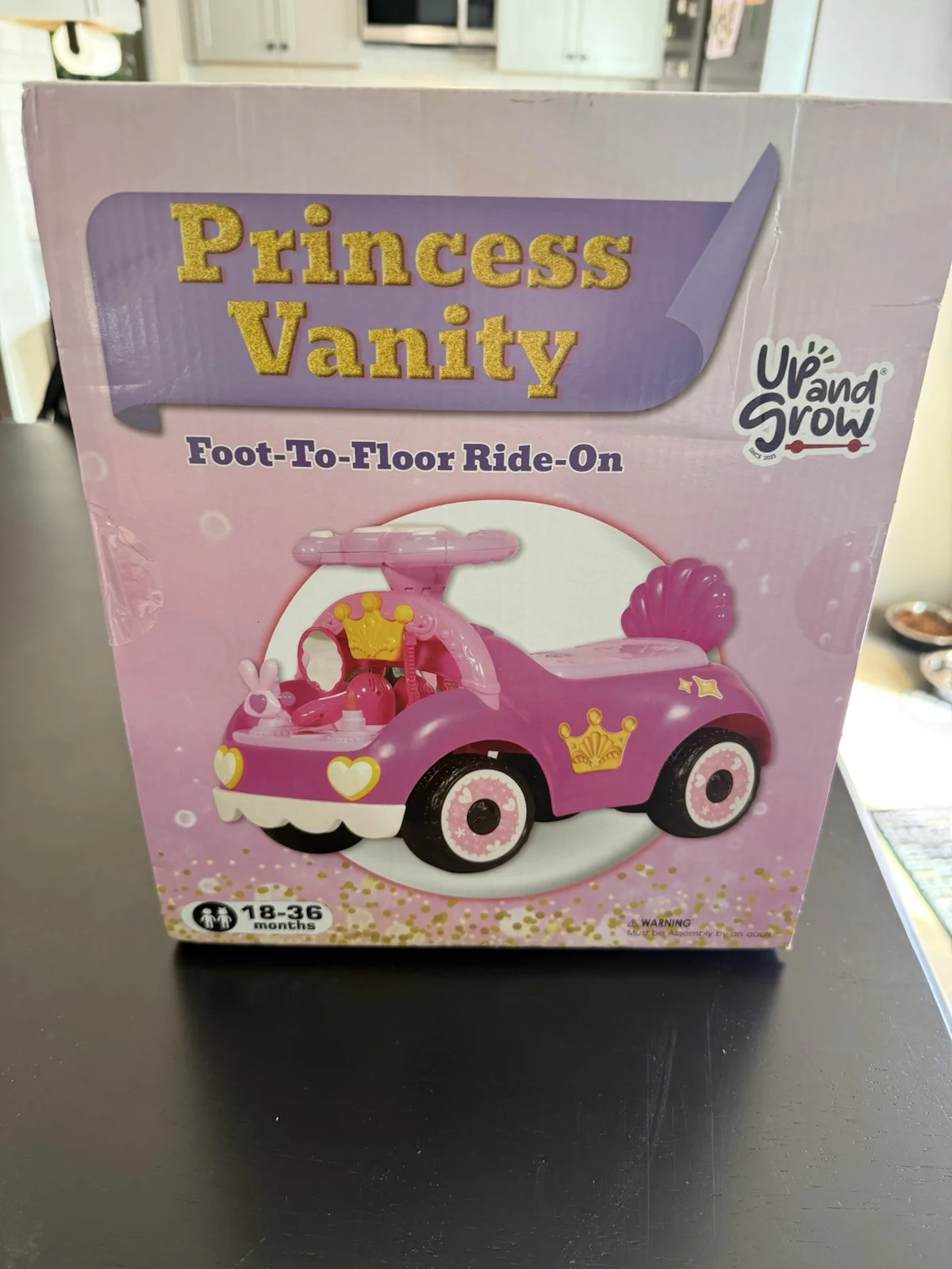 Princess Pink Toddler Foot-to-Floor Vanity Ride-On Toy - Image 3