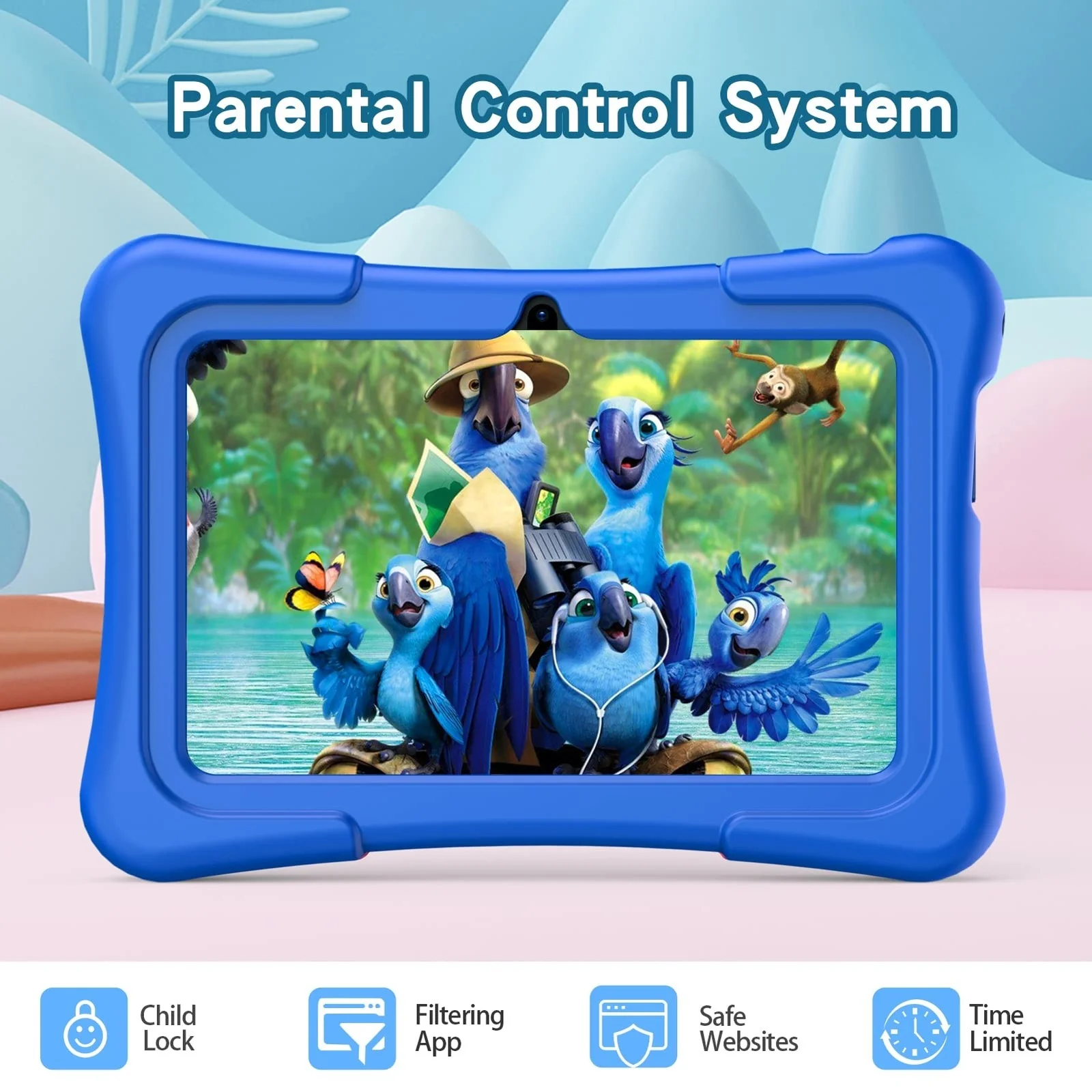 7-Inch Kids Tablet with 32GB Storage and Durable Protective Case, Parental Controls Included - Image 4