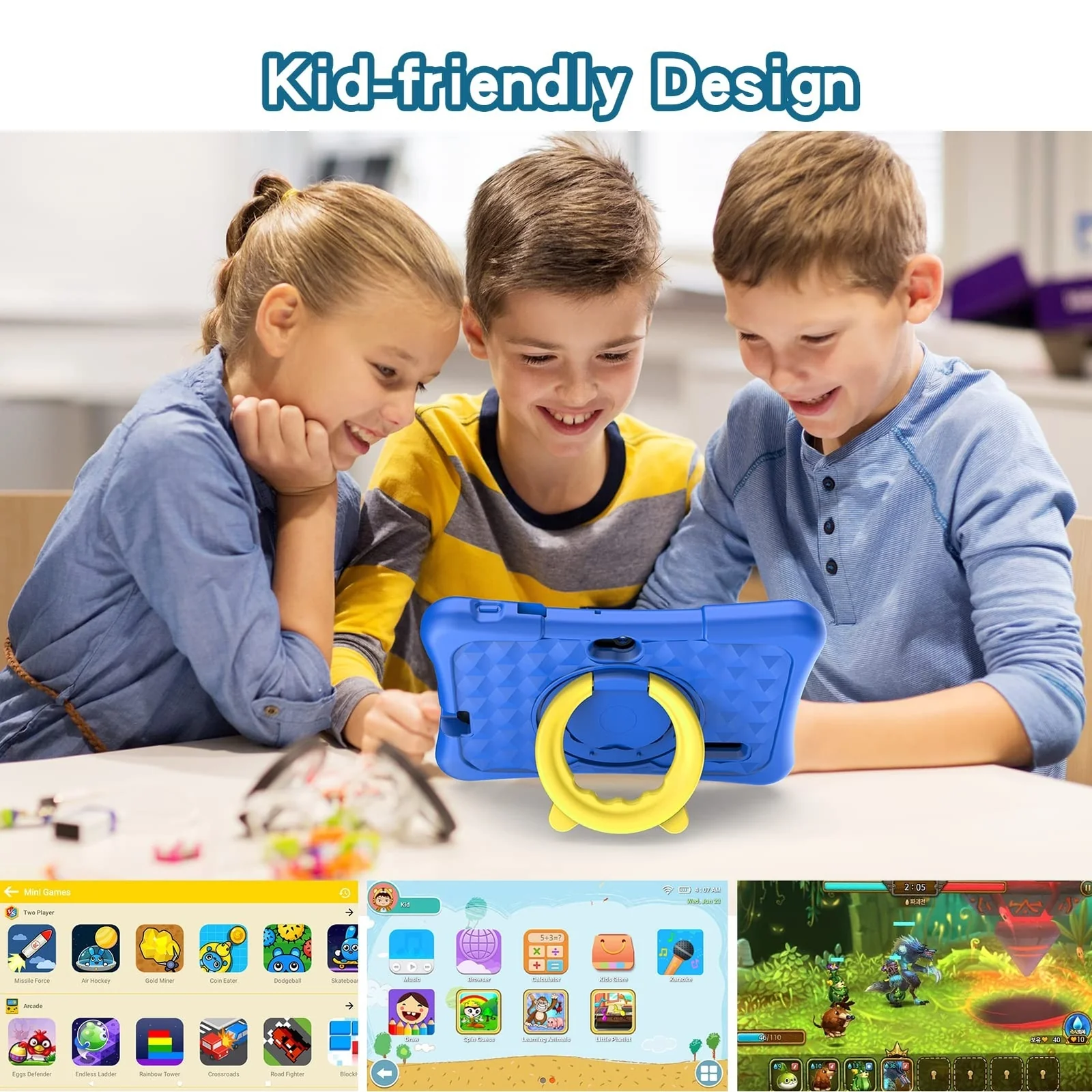 7-Inch Kids Tablet with 32GB Storage and Durable Protective Case, Parental Controls Included - Image 5