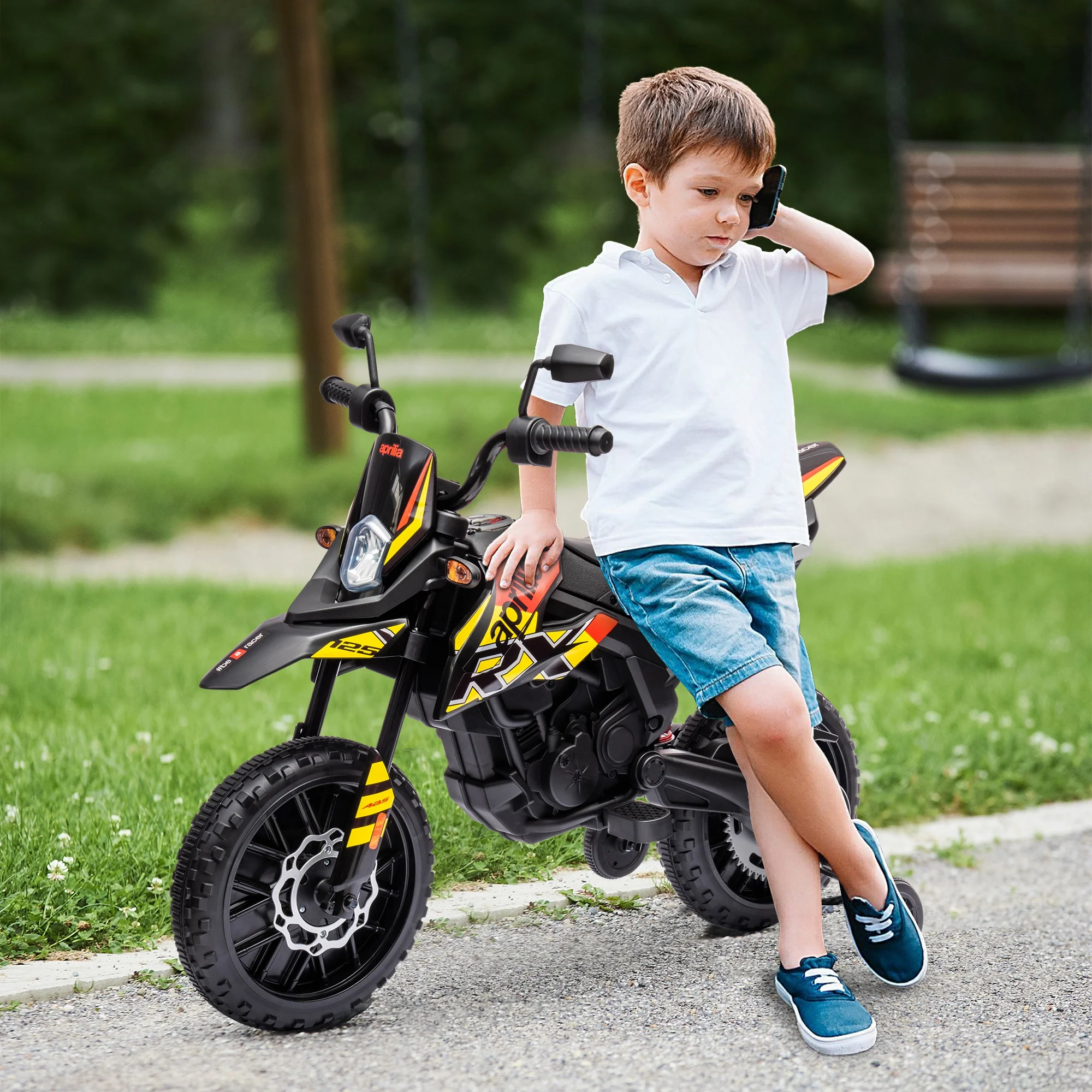 12V Licensed Kids Motorcycle with Training Wheels