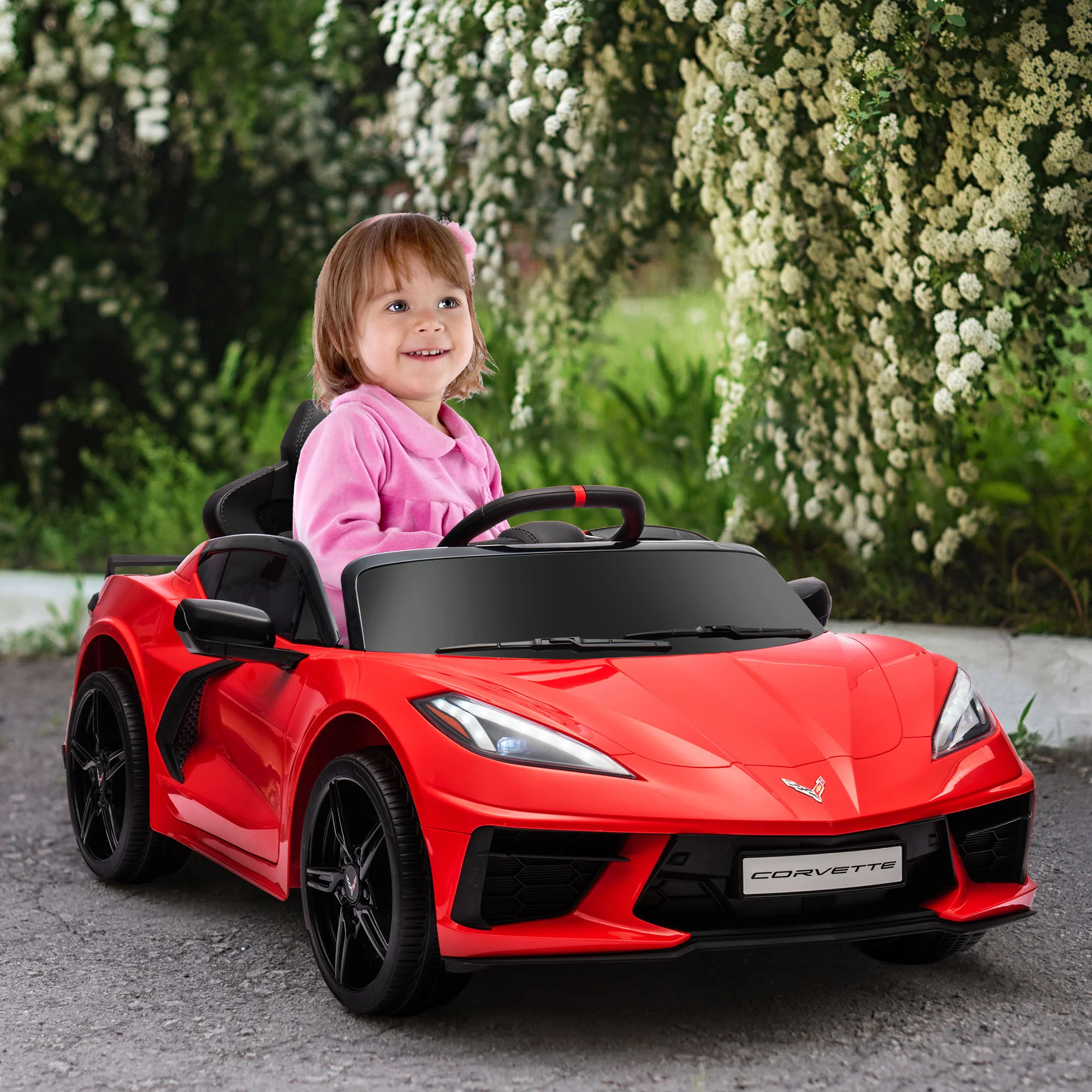 12V Licensed Chevrolet Corvette Kids Electric Ride-On Car with Remote Control - Image 9