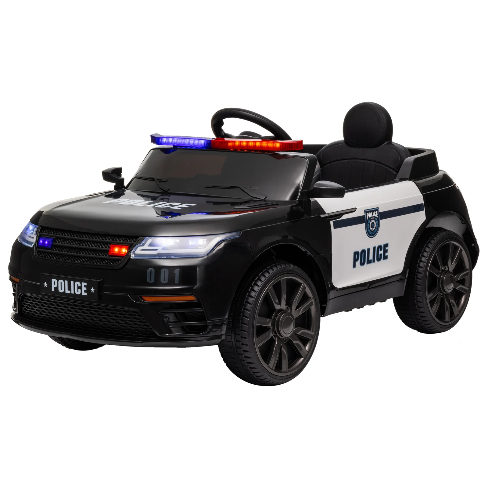 12V Battery-Powered Electric Police Car for Kids with Remote Control - Image 10