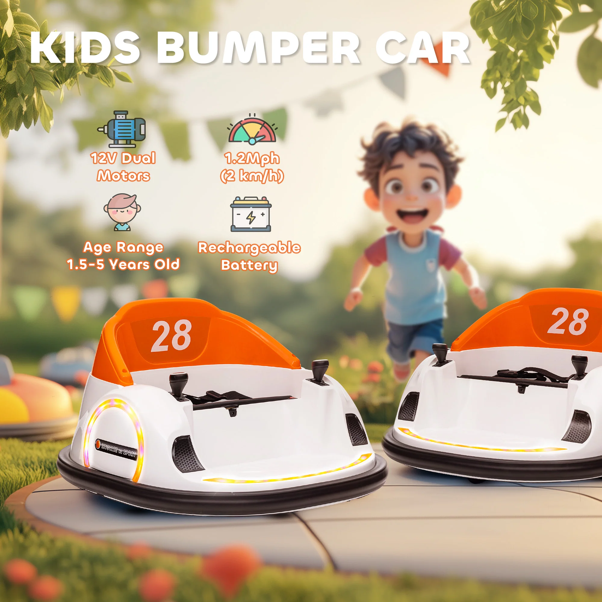 12V Electric Ride-On Bumper Car with Remote Control - Image 10