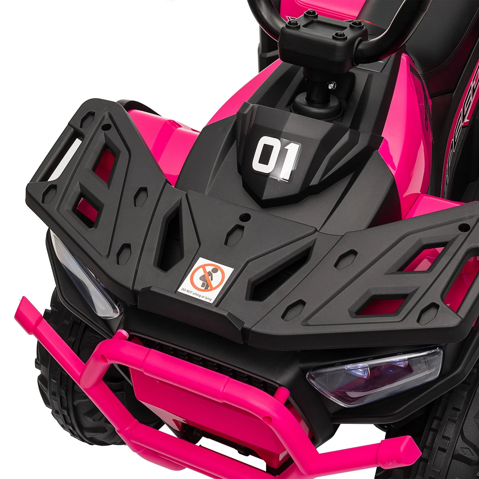 12V Kids 4-Wheeler ATV with Spring Suspension and Storage in Pink - Image 11