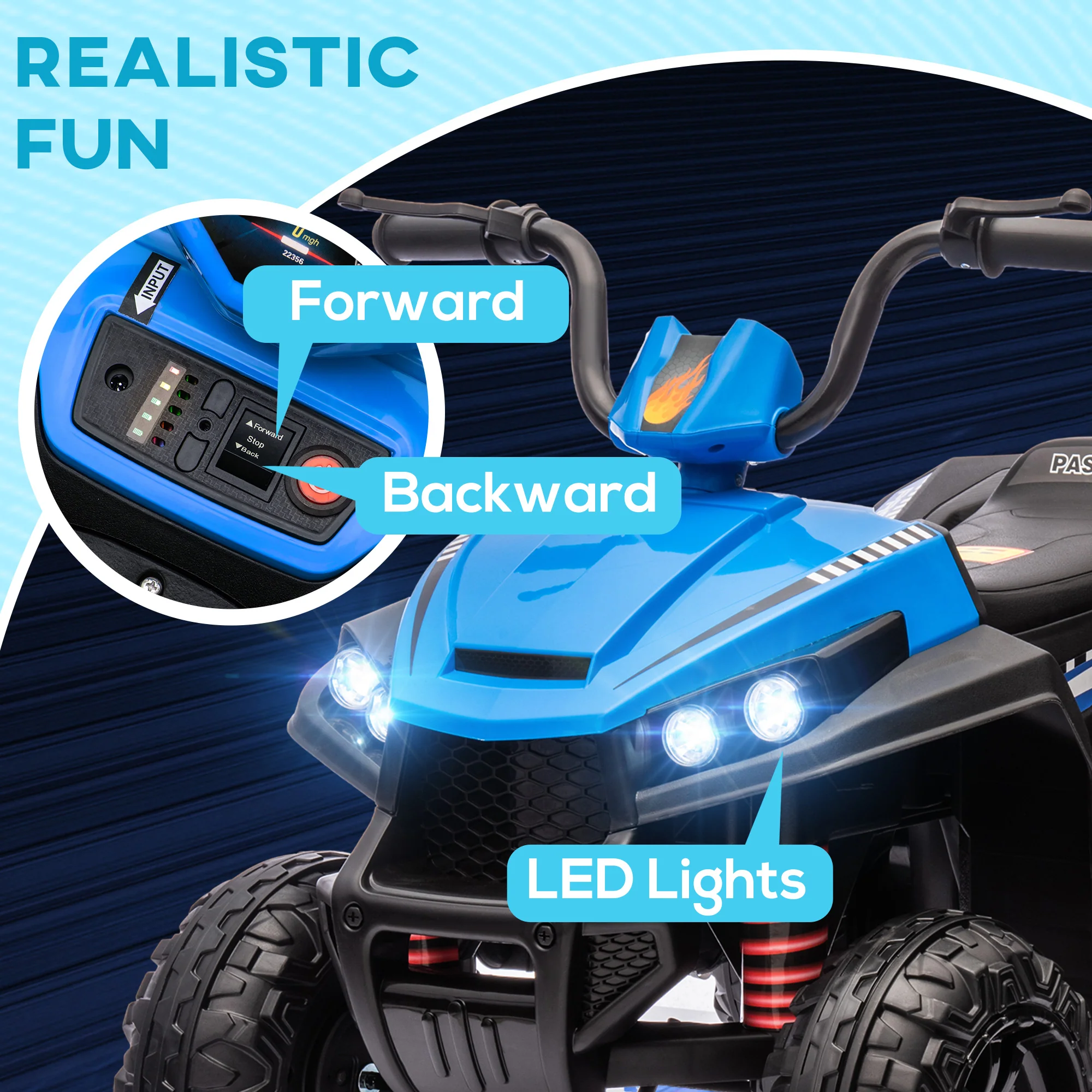 12V Kids ATV with Spring Suspension and Forward & Reverse Drive - Image 18