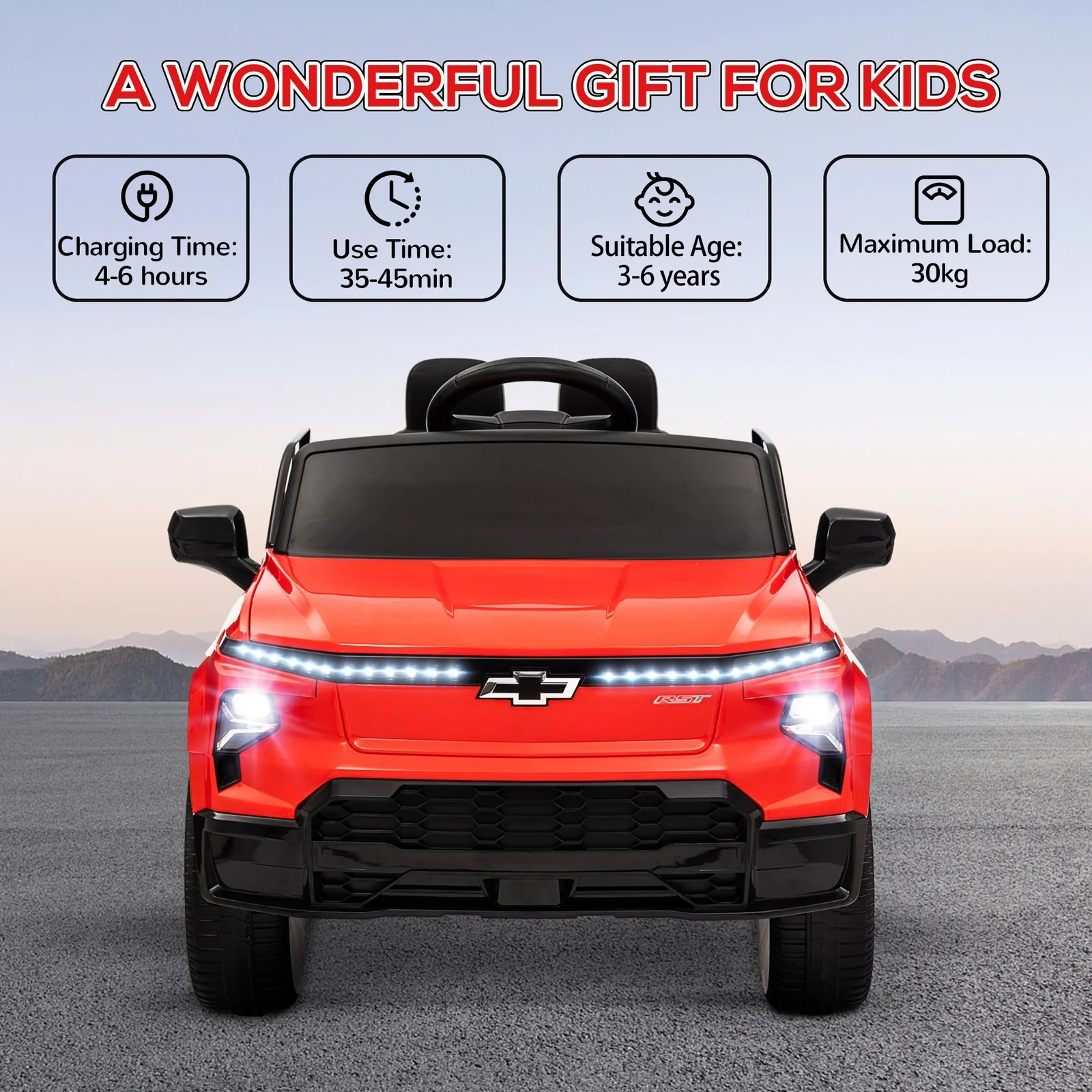 12V Kids Licensed Chevrolet Silverado EV RST Electric Ride-On Car - Image 2