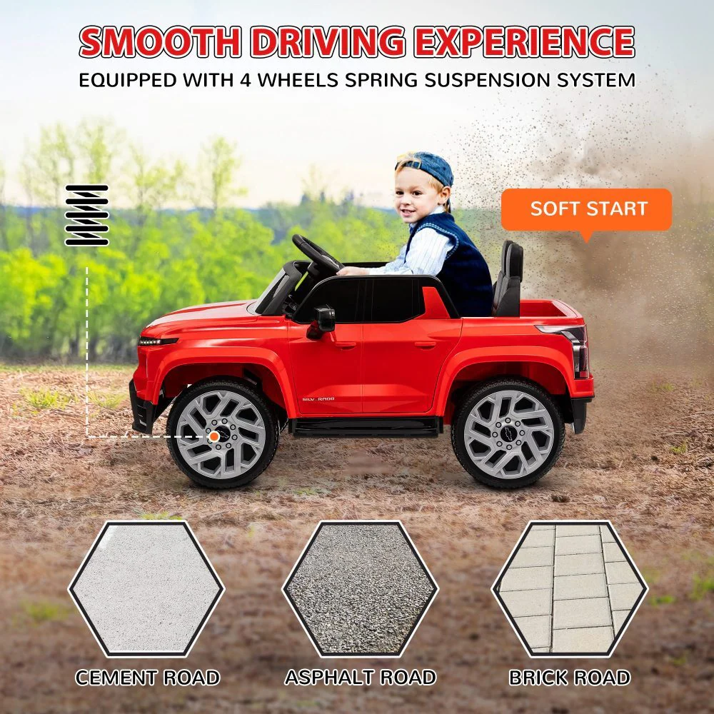 12V Kids Electric Licensed Chevrolet Silverado EV RST Ride-On Car - Image 4