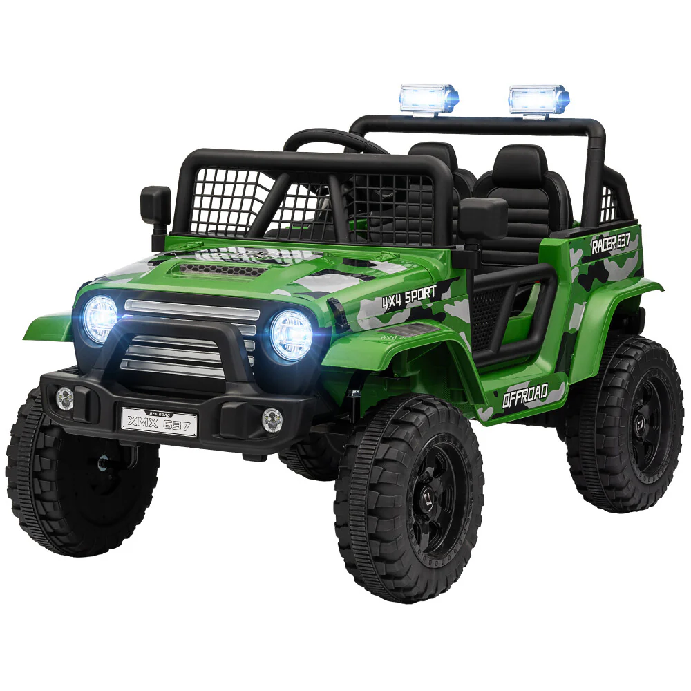 12V Kids Electric Ride-On Truck with Parent Remote Control Green - Image 10