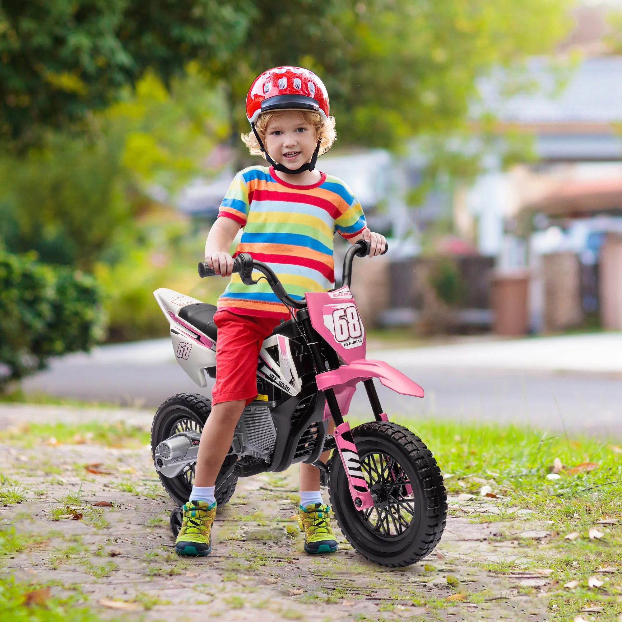 12V Kids Motorcycle with Twist Grip Throttle and Rear Suspension - Image 9