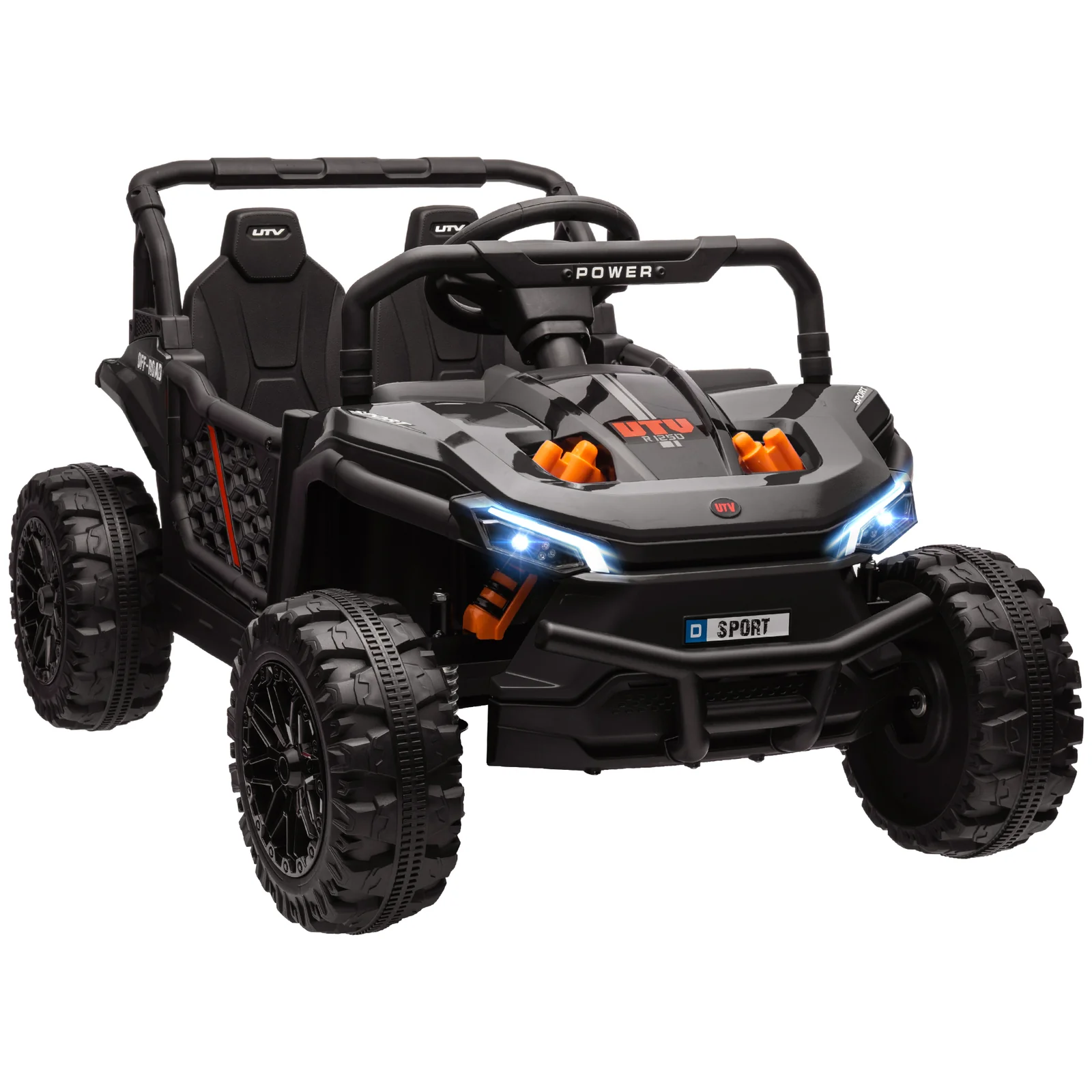 12V Battery-Powered Kids Off-Road UTV Ride-On Truck with 3.7 MPH Speed