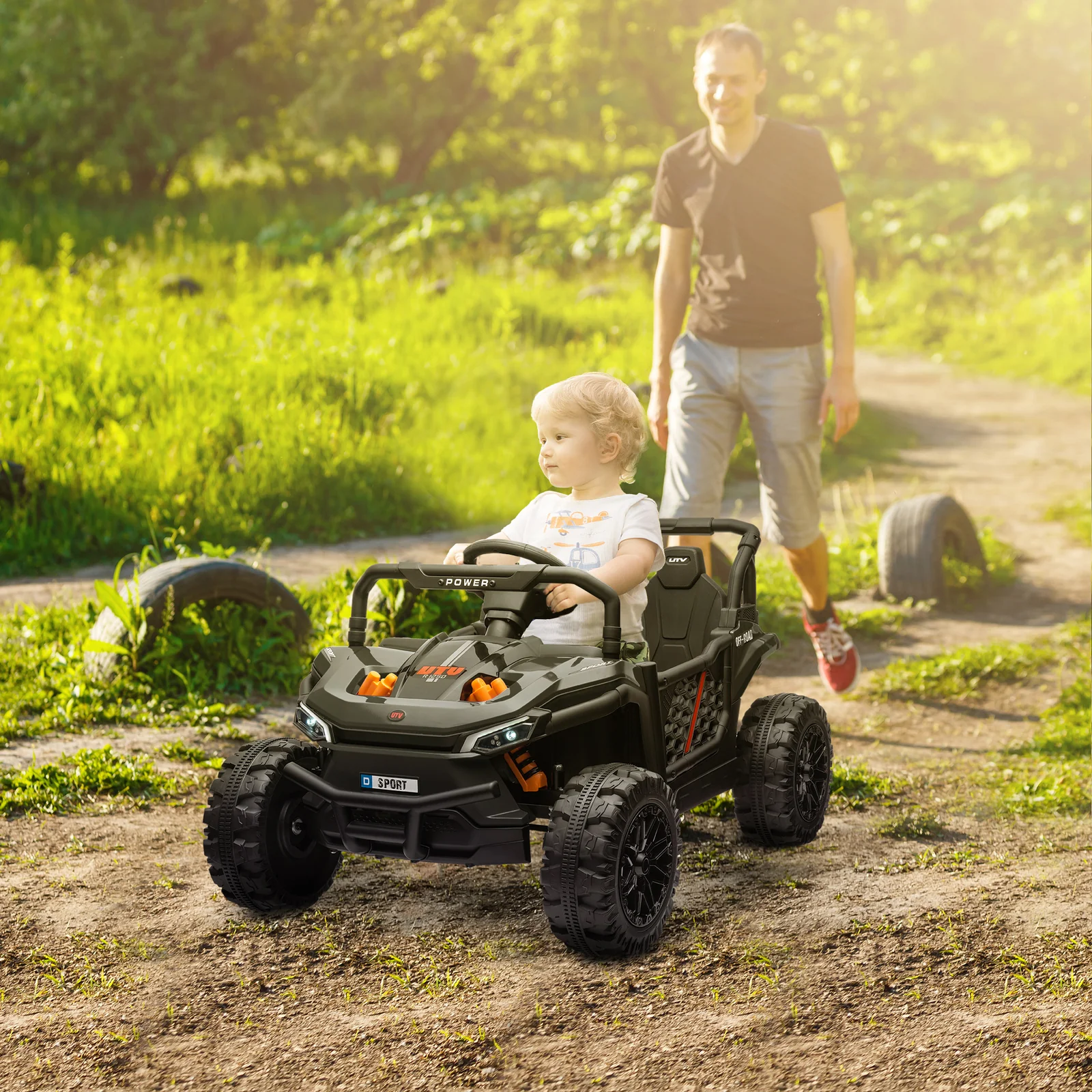 12V Battery-Powered Kids Off-Road UTV Ride-On Truck with 3.7 MPH Speed - Image 9
