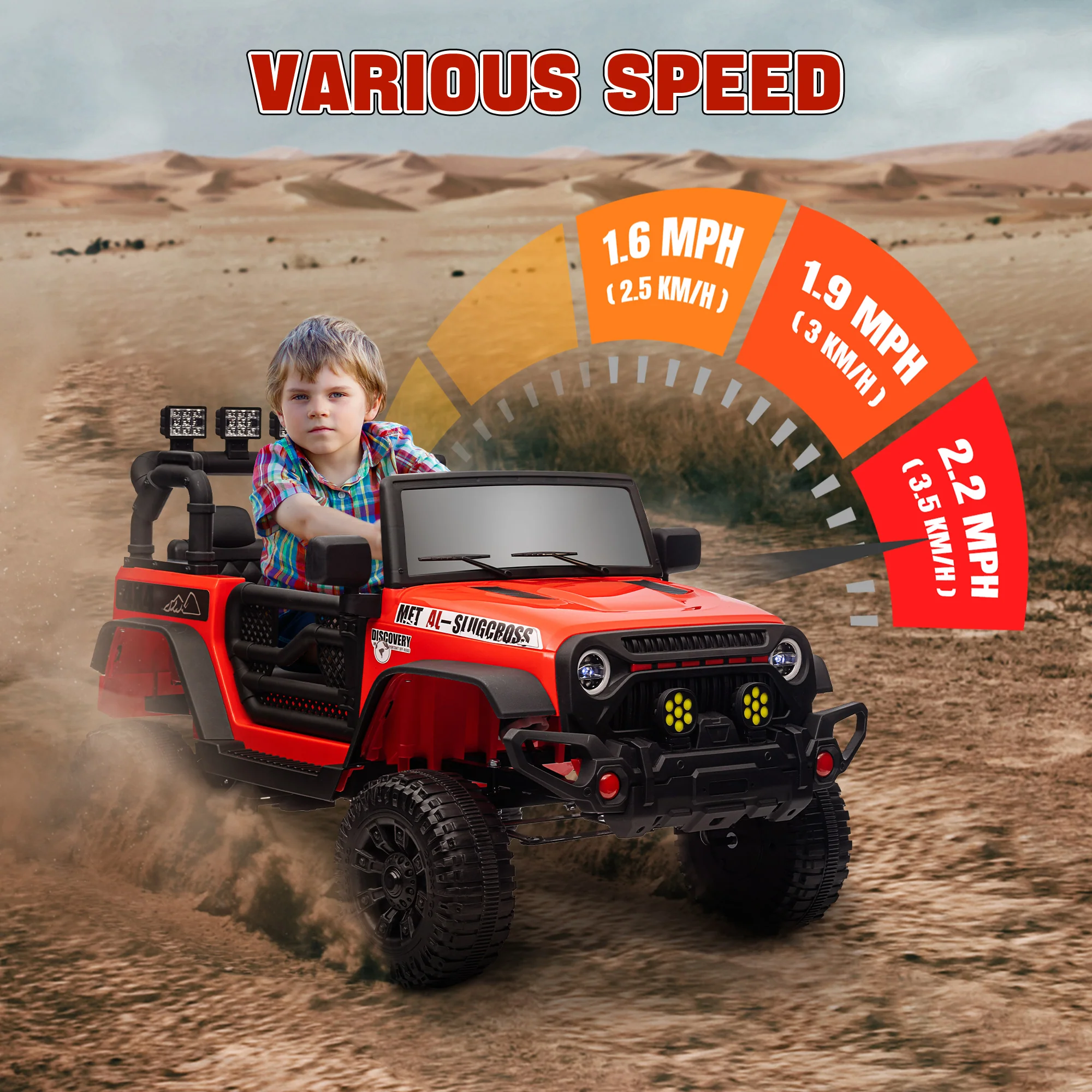 12V Ride-On UTV Car with Bluetooth and 4 Suspension Wheels - Image 7