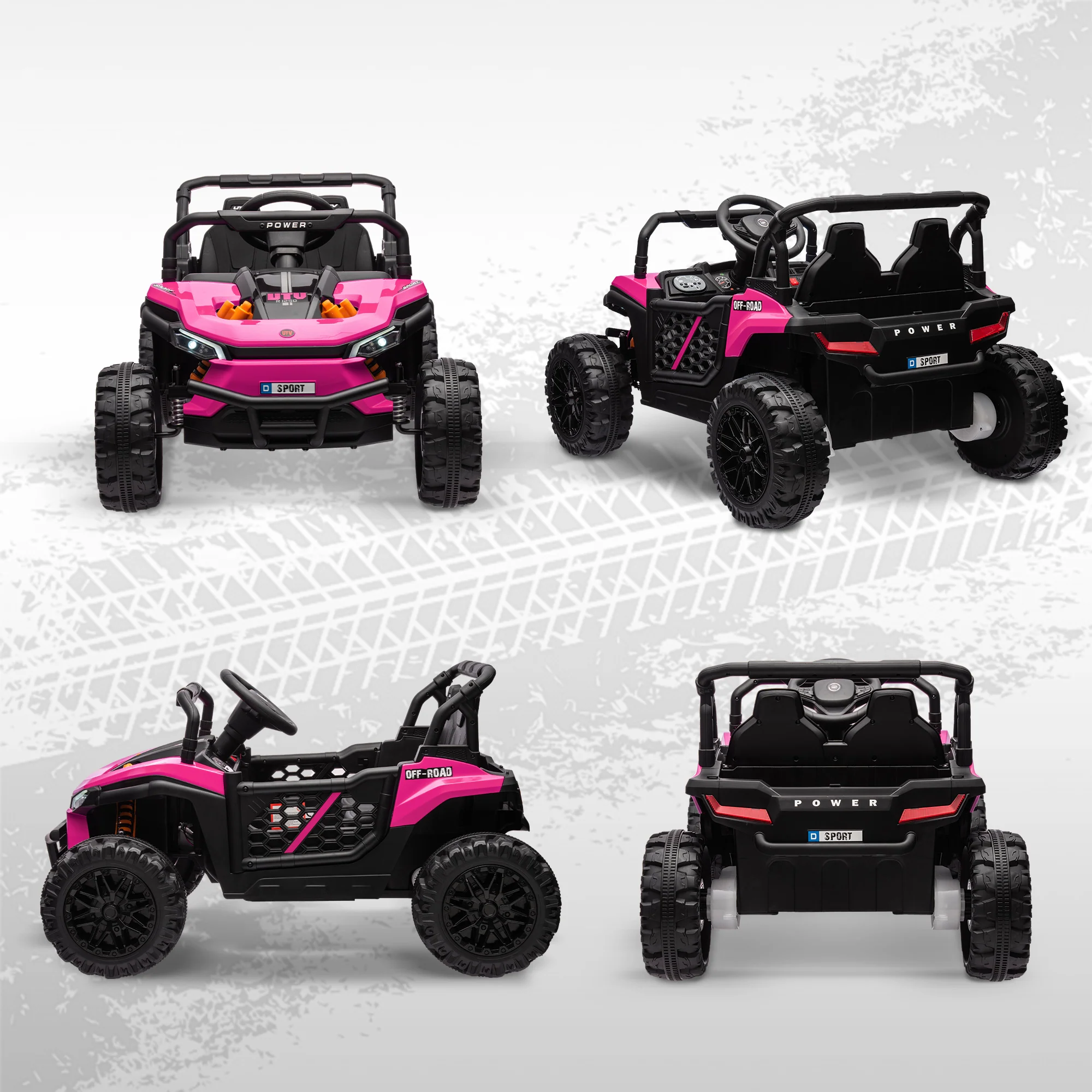 12V Ride-On UTV Truck Toy with 4-Wheel Suspension and Remote Control - Image 11