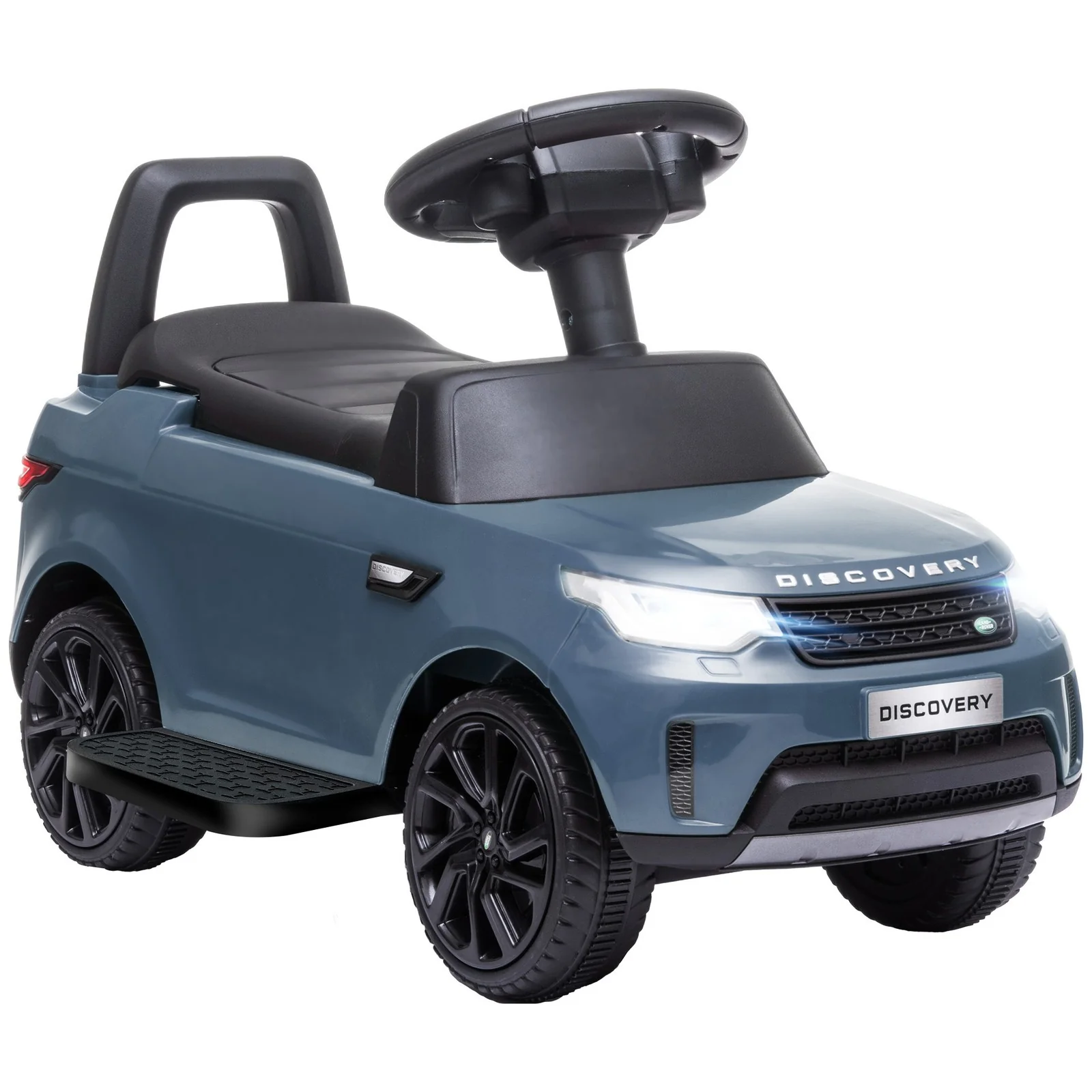 2-in-1 Licensed Land Rover 6V Ride-On Car with Sliding Feature and Blue Lights - Image 12