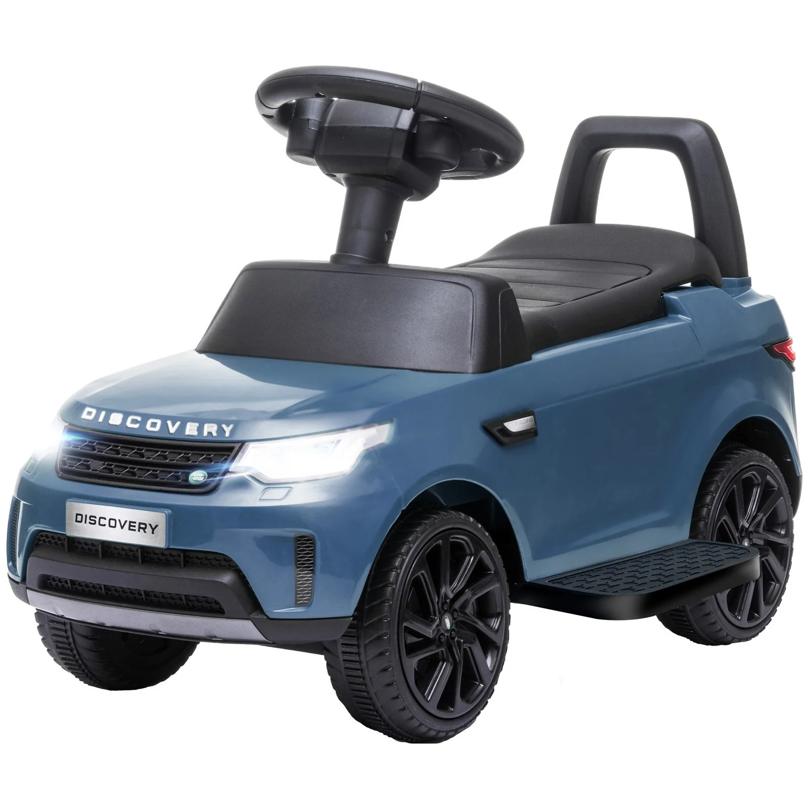 2-in-1 Licensed Land Rover 6V Ride-On Car with Sliding Feature and Blue Lights - Image 4
