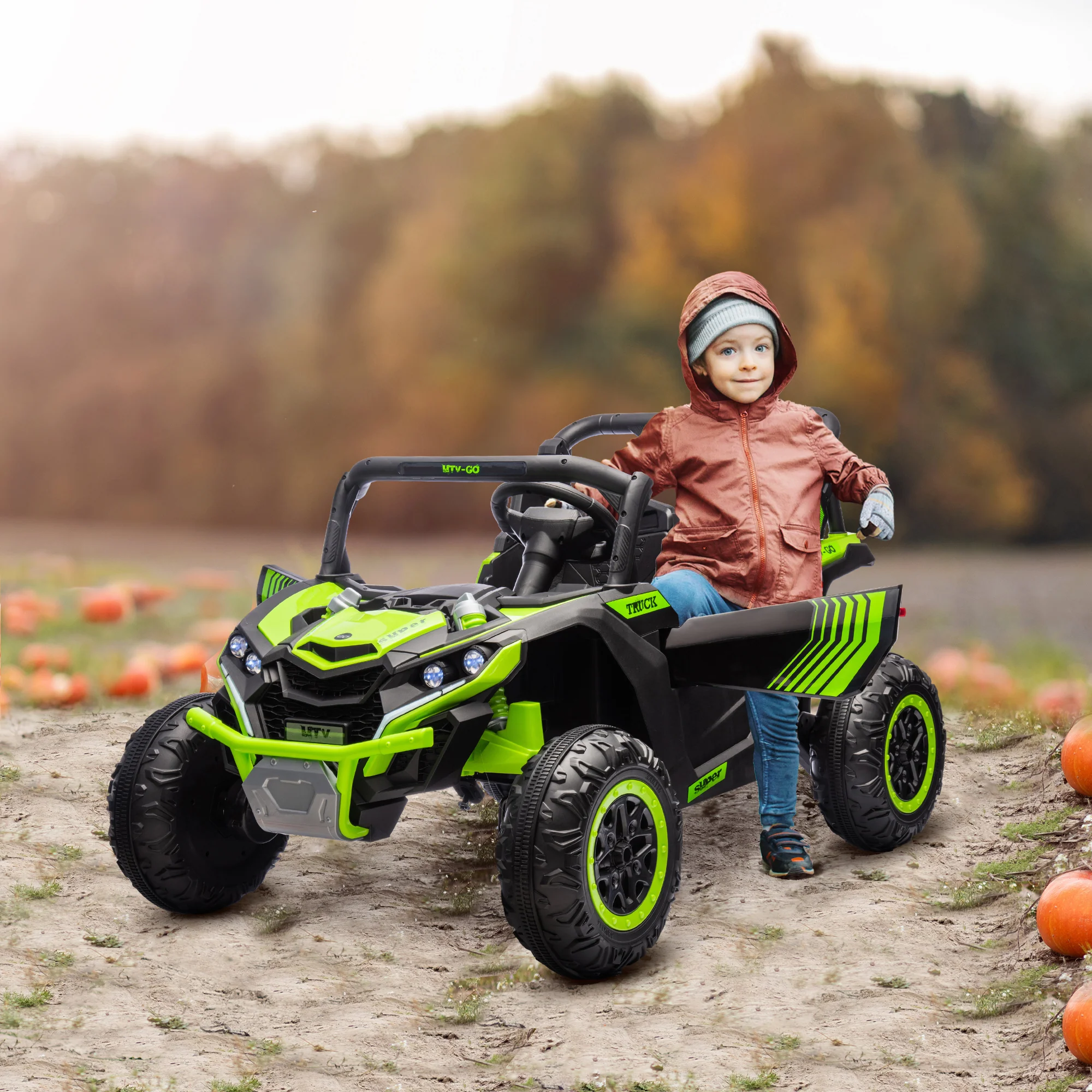 24V 7AH 2-Seater Ride-On UTV Car with Music and 4MPH Speed - Image 13