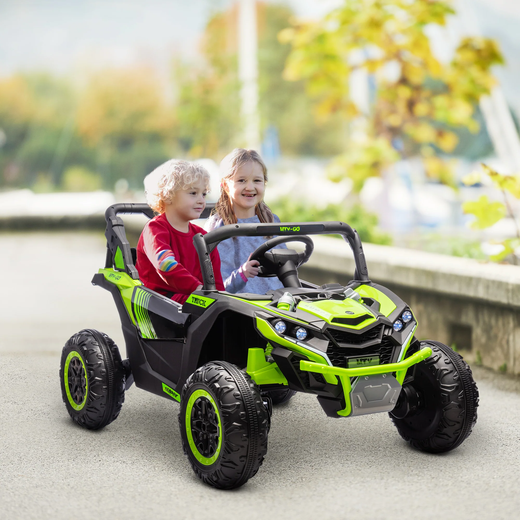 24V 7AH 2-Seater Ride-On UTV Car with Music and 4MPH Speed - Image 21